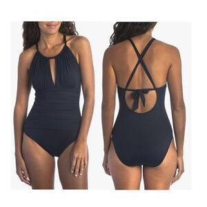 La Blanca Women's Standard Island Goddess High Neck Keyhole